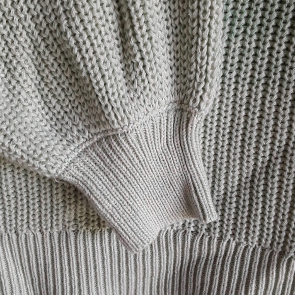 Ava & Viv Green Ombre Pullover Knit Tunic Cotton Crew Neckline Sweater - Picture 6 of 11